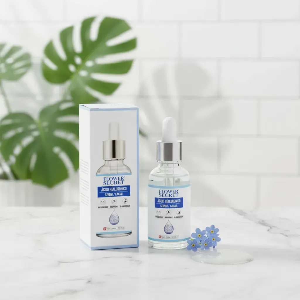 Serum Facial Ácido Hialurónico 30ml Día/noche Flower Secret para todo tipo de piel