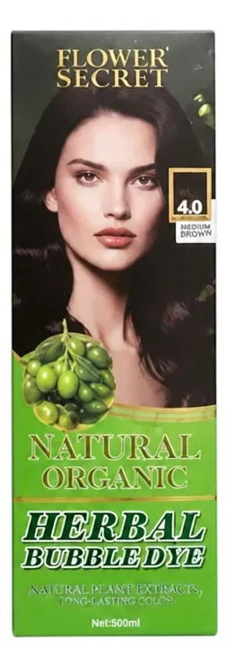 Shampoo Cubre Canas Castaño Oscuro 4.0 Flower Secret 400 ml